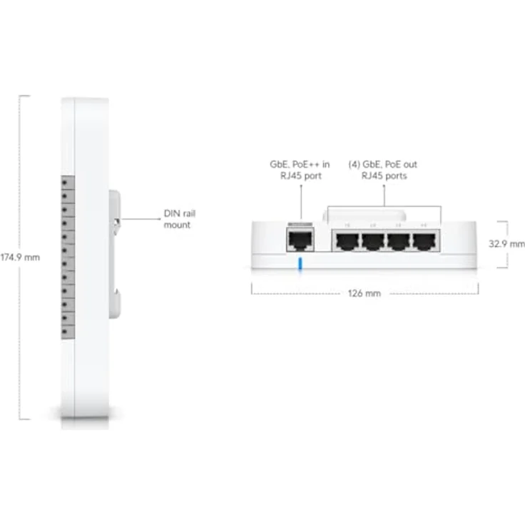 Ubiquiti UniFi G2 Starter Kit - Zugangskontrollgerät, kabelgebunden, mit UniFi Access Hub, Reader G2 und 10 Zugangskarten, Schwarz/Silber – Bild 7