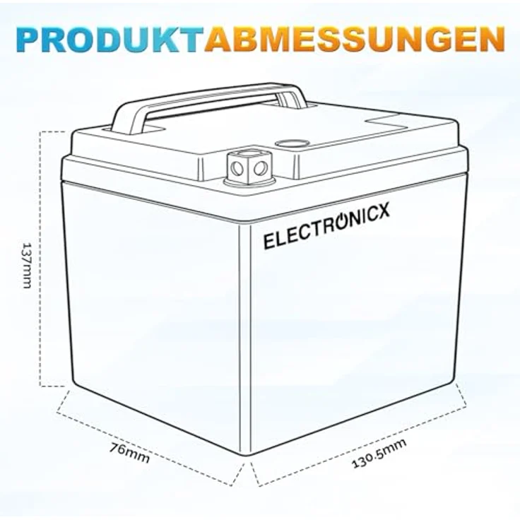 Electronicx AGM-12N9-3B AGM Motorradbatterie 9Ah 12V, wartungsfrei, rüttelfest, auslaufsicher für Motorrad, Roller, Quad – Bild 8