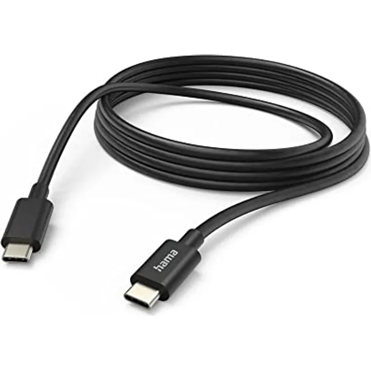 Hama Ladekabel, USB-C - USB-C, 3 m, Schwarz