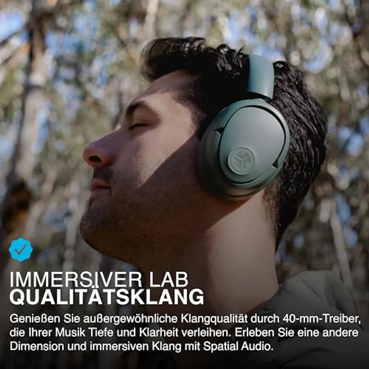 JLab JBuds LUX ANC Smart-Kopfhörer, 70+ Stunden Spielzeit, Faltbare Bluetooth, Multipoint, anpassbarer Sound – Salbei – Bild 5