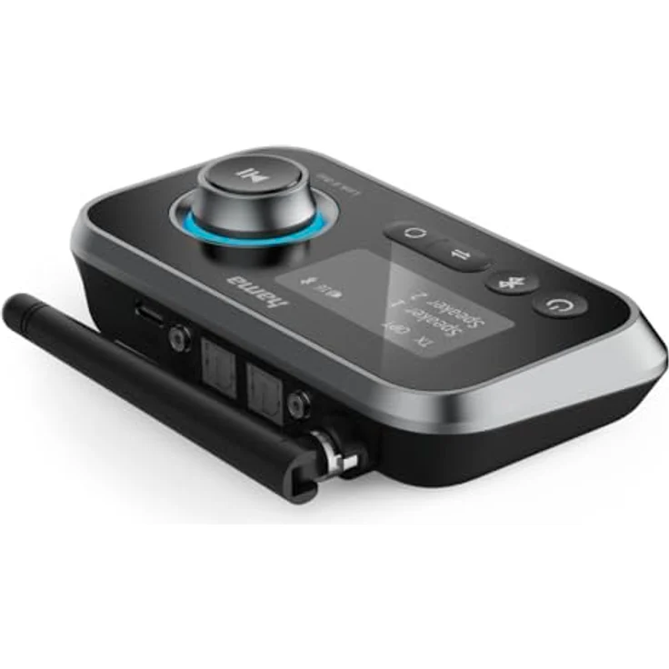 Hama Bluetooth Adapter für TV, Stereoanlage, Beamer (Bluetooth Sender Empfänger verbinden mit Kopfhörer, Lautsprecher, Handy, Tablet, Bluetooth Audi Adapter mit Kabel Aux 3,5 mm Klinke und Optical) – Bild 5