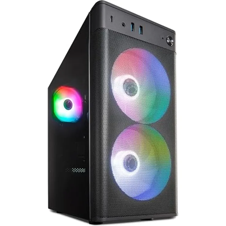 MEDION ERAZER Recon E45, Gaming PC mit Ryzen 5 5500, 16GB DDR4 RAM, 1TB SSD, GeForce RTX 4060 8GB GDDR6, Windows 11 Home