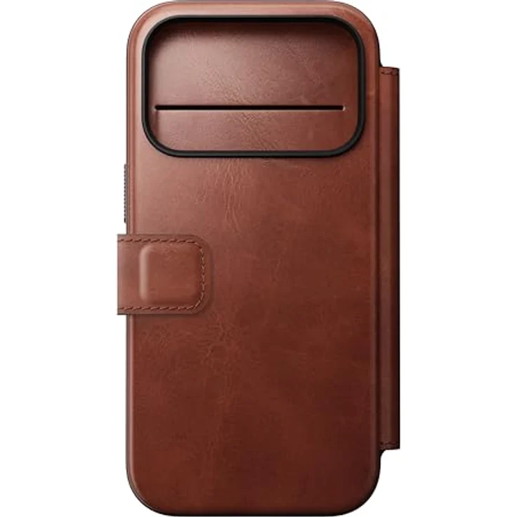 NOMAD Modern Leather Folio für iPhone 17 Pro, MagSafe-kompatible Echtleder Schutzhülle mit drei Kartenfächern und TPE-Bumper, Olde Dublin Horween – Bild 8
