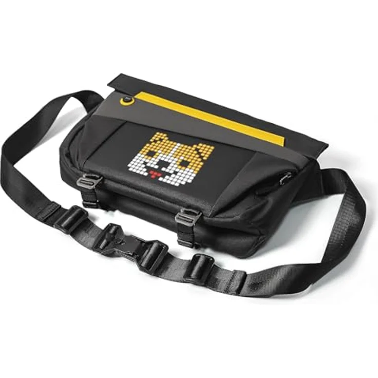 Divoom Slingbag-Vblack, Fotorucksack aus wasserdichtem Material mit strukturiertem Design, Schwarz – Bild 10