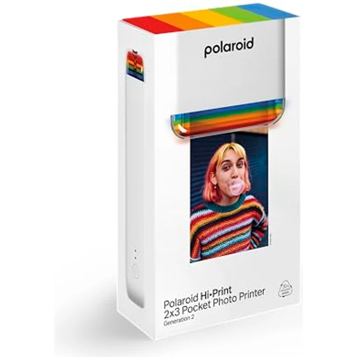 Polaroid Hi-Print - 2nd Generation - Bluetooth-verbundener 2x3 Pocket Photo- und Dye-Sub-Drucker - Weiß – Bild 2