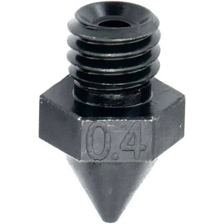 FabConstruct 3D-Drucker Raise3D Pro2 Steel RN35361, Präzisionsdüsen aus gehärtetem Stahl für abrasive Filamente, Schwarz