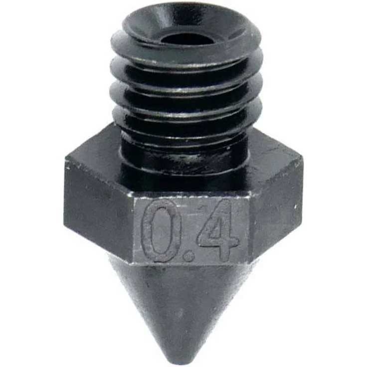 FabConstruct 3D-Drucker Raise3D Pro2 Steel RN35361, Präzisionsdüsen aus gehärtetem Stahl für abrasive Filamente, Schwarz