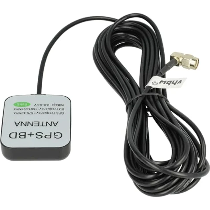 vhbw GPS Antenne für Auto mit SMA-Anschluss, 5m Kabel und Magnetfuß, schwarz – Bild 9