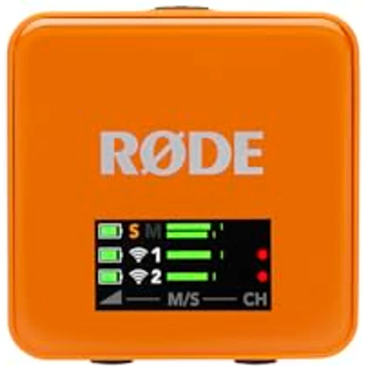 RØDE Wireless GO (Gen 3), Kompaktmikrofon mit 32-Bit Float Aufnahme, automatischer Pegelregelung und 2,4 GHz digitaler Übertragung, orange – Bild 5