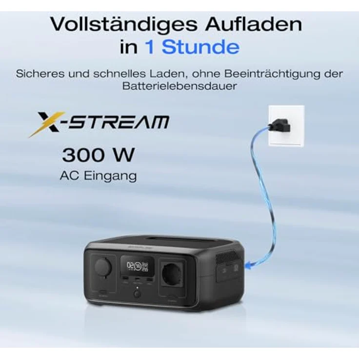 EF ECOFLOW River 3 Tragbare Powerstation, 245 Wh LFP Batterie, bis zu 600 W Leistung, 10 ms USV, 30% kompakt, ideal für Camping und Outdoor – Bild 4