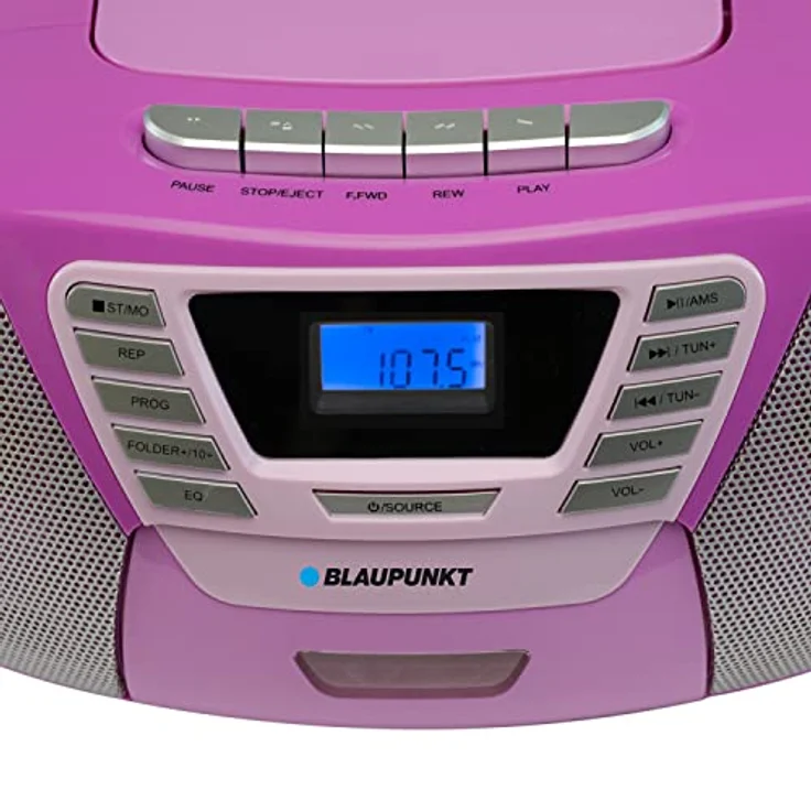 Blaupunkt B 120 VL tragbarer Kinder CD Player mit Bluetooth | Kassettenrekorder Kinder | Hörbuch Funktion | CD-Player mit USB | kleines CD-Radio | Aux | PLL UKW Radio | Radio mit CD Spieler, Flieder – Bild 4