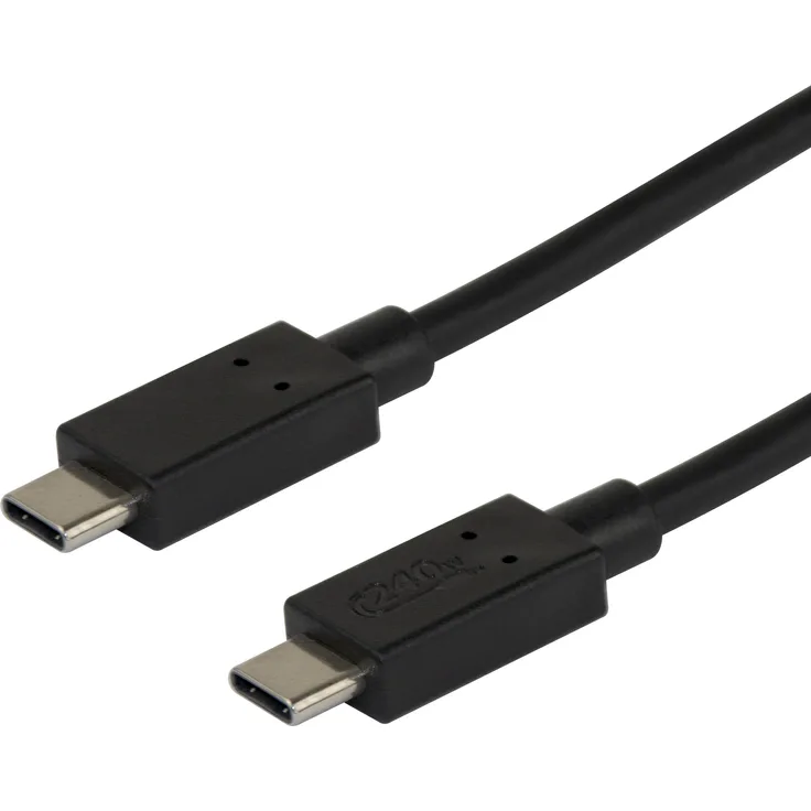 Deltaco USBC-2101, 1 m USB 2.0 EPR-Kabel mit 240W Leistungsabgabe und 480Mbps Datenübertragungsgeschwindigkeit