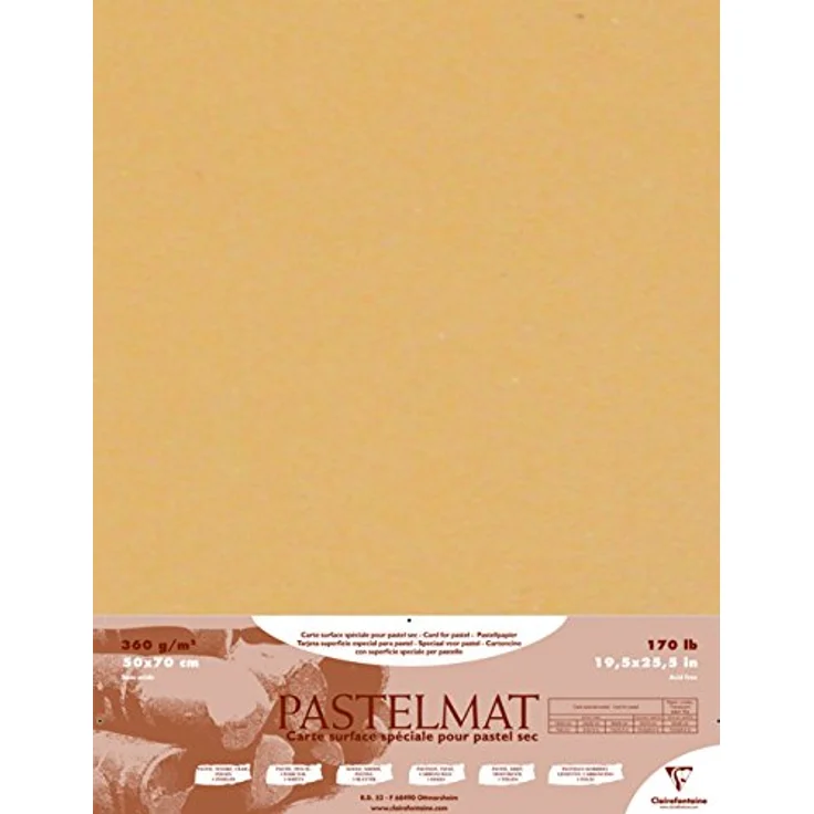 Clairefontaine Pastelmat, Bastelpapier für Trockene Techniken, 360 g/m², 40 Bogen, pH-neutral und säurefrei – Bild 2