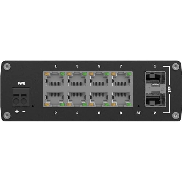 Teltonika TSW212 SFP M (10 Ports), Netzwerk Switch, Schwarz - L2 Managed Switch mit L3 Funktionen, 8 Gigabit Ethernet Ports, 2 SFP Ports, Industrie-Protokollunterstützung – Bild 5