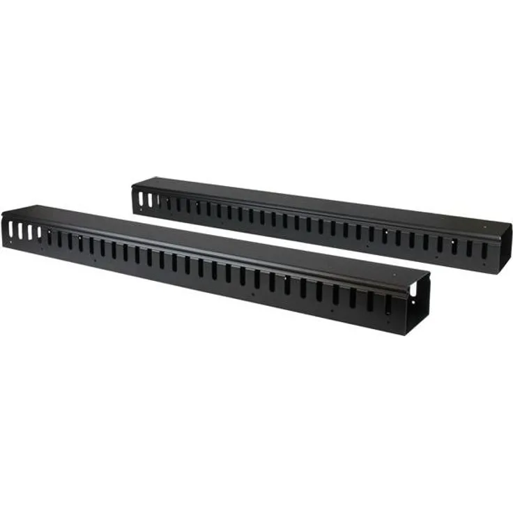StarTech FINGER DUCT CABLE PANEL - 6FT., Serverschrank, Schwarz
