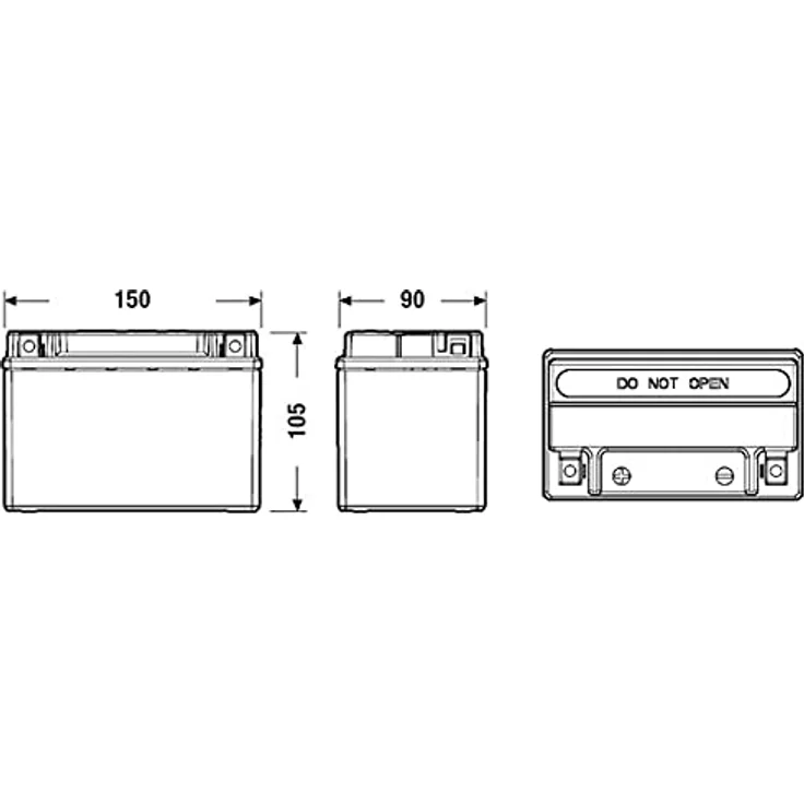 Exide Backup Batterie "Start-Stop Auxiliary" EK091, AGM-Batterie mit 12V und 9Ah, Kälteprüfstrom 120A – Bild 2
