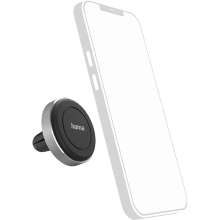 Hama Auto-Handyhalterung Magnet 360° drehbar für Lüftung, universell, Aluminium, inkl. Metallplatten – Bild 4