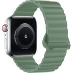 Decoded Silicone Magnet Traction Loop Strap Armband für Apple Watch 38/40/41mm - Sage Leaf, Wasser- und schweißresistent, antimikrobiell, flexibles Magnetsystem