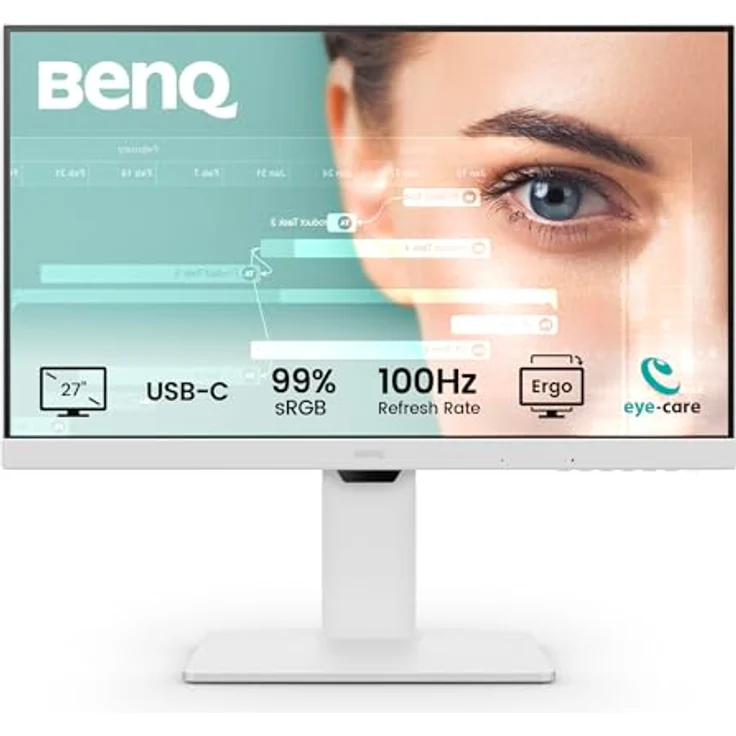 BenQ GW2786TC 68,6 cm IPS 1080p Home Office Monitor, USB-C (65W Power Delivery), 100Hz, Eye-Care, Ergo-Design, USB-Hub, Daisy-Chain, 99% sRGB, HDMI, DisplayPort, TÜV - Schwarz – Bild 1