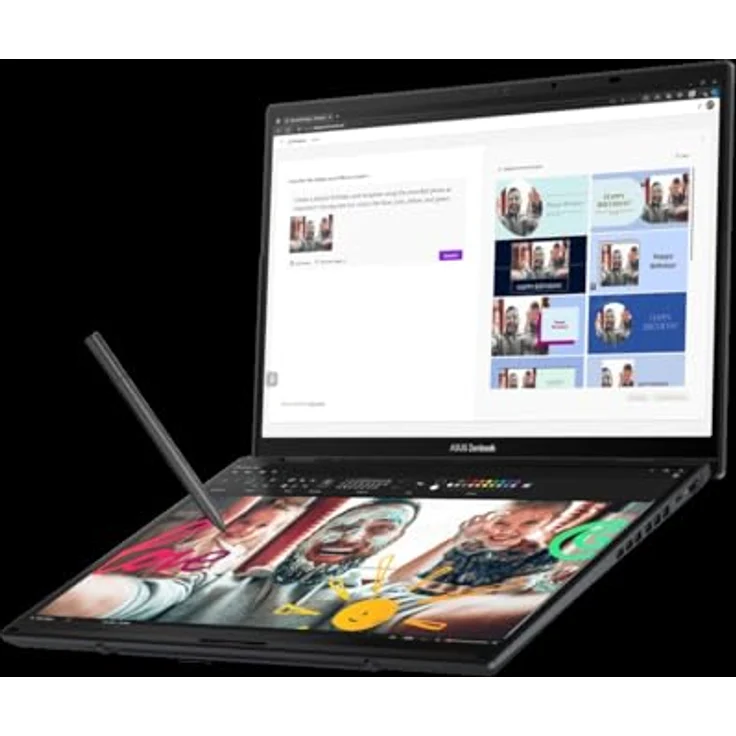 ASUS Zenbook Duo 14", Intel Core Ultra 9 285H, 32 GB RAM, 1 TB SSD, OLED-Display, grau – Bild 3