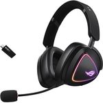 ASUS ROG Delta II kabelloses RGB Gaming Headset (ROG SpeedNova, Bluetooth 2,4 GHz, 10mm Super-Breitband-Boom-Mikrofon, DualFlow Audio, 110h Akkulaufzeit, Aura Sync)