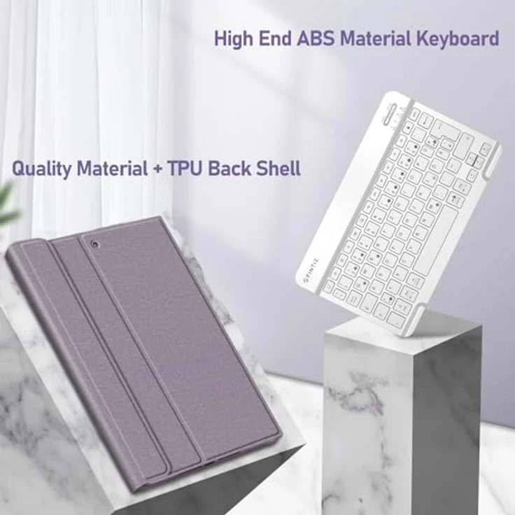 Fintie Tastatur Hülle für iPad 10.2 Zoll (9/8/7 Generation - 2021/2020/2019), Lavendel, magnetisch Abnehmbare Tastatur, Pencil Halter – Bild 5
