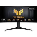 ASUS TUF Gaming VG34VQEL1A - 34 Zoll UWQHD Curved Monitor - 100 Hz, 1ms MPRT, FreeSync, HDR 10 - VA Panel, 21:9, 3440x1440, DisplayPort, HDMI, USB, ergonomisch, Schwarz