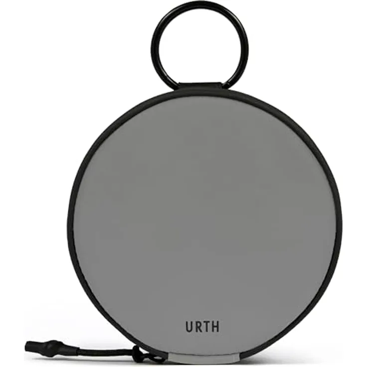 Urth Filtertasche für 4 runde Filter, wetterfestes und gepolstertes Etui mit Karabinerhaken, schwarz