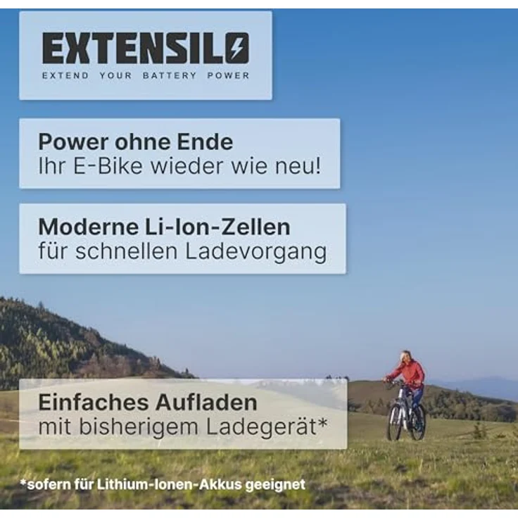EXTENSILO Akku kompatibel mit Prophete Modell Jahr 2014 52414, Modell Jahr 2014 52404 E-Bike Elektrofahrrad (11,6 Ah, 24 V, Li-Ion) - Schwarz – Bild 3