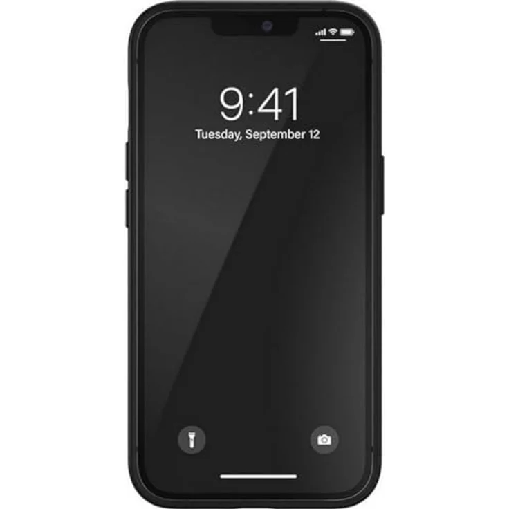 adidas Hülle für iPhone 14 | Stoßfester Fallschutz | Kompatibel mit kabellosem Laden | 6,1 Zoll Schwarz-Weißes Trefoil Design | Schützende Originals Handyhülle – Bild 3