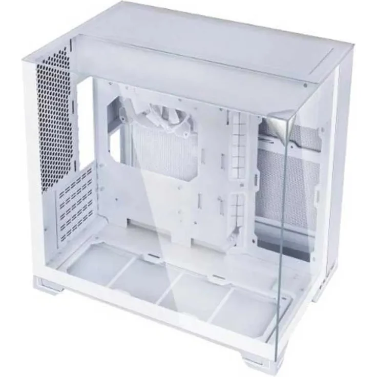 Lian Li 011 Vision O11 VISION-M, Midi Tower PC Gehäuse, Weiß, für micro ATX und Mini-ITX, Stahl, gehärtetes Glas, Aluminium, Gaming