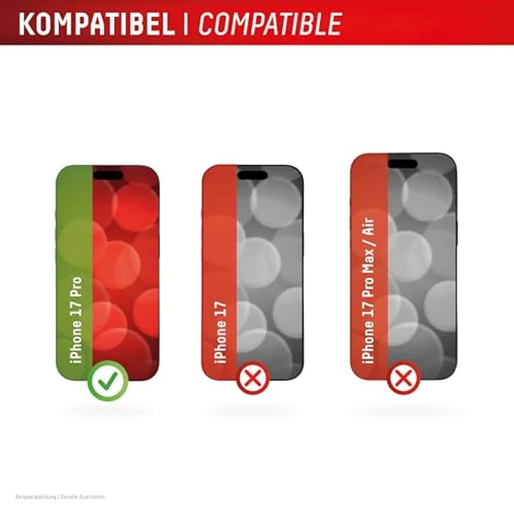 Displex Privacy Glass Panzerglas Displayschutz für Apple iPhone 17 Pro, 10H gehärtetes Glas, kratzfest, blasenfrei durch EASY-ON® MountMaster – Bild 5