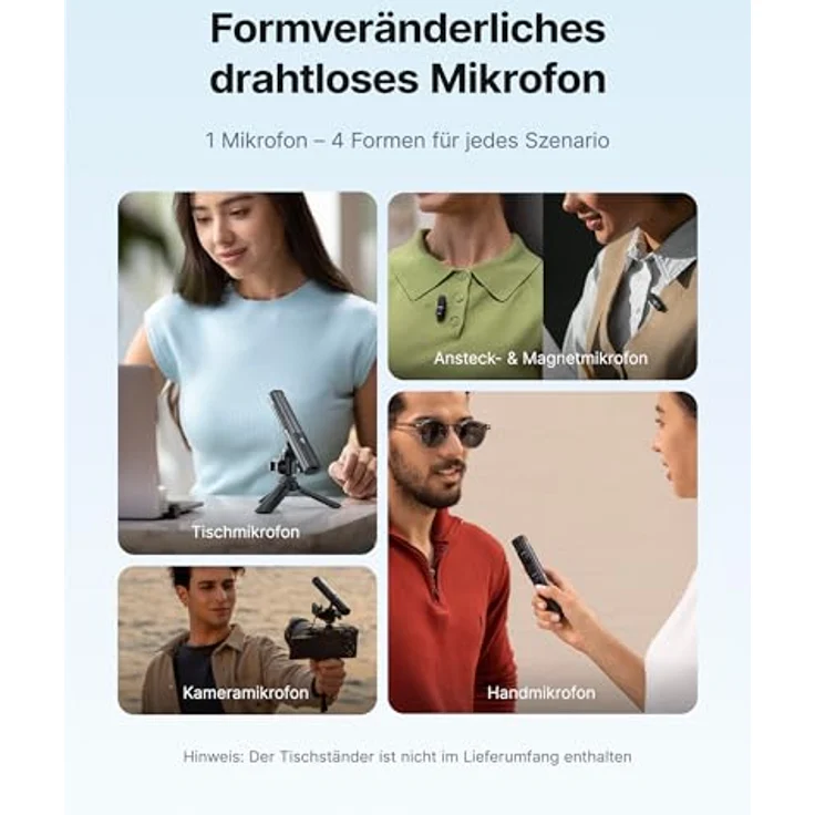 BOYA Magic Mikrofon für Handy, Wireless Mini-Lavalier-Mikrofon mit USB-C-Stecker, KI-Geräuschunterdrückung, 30 Stunden Akkulaufzeit für iPhone 15/16 Serie – Bild 2