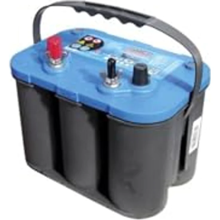 OPTIMA Blue Top BT SLI-4.2, 12V AGM Starterbatterie mit 50 Ah, 815 A Kälteprüfstrom, rüttelfest, Pluspol links – Bild 1
