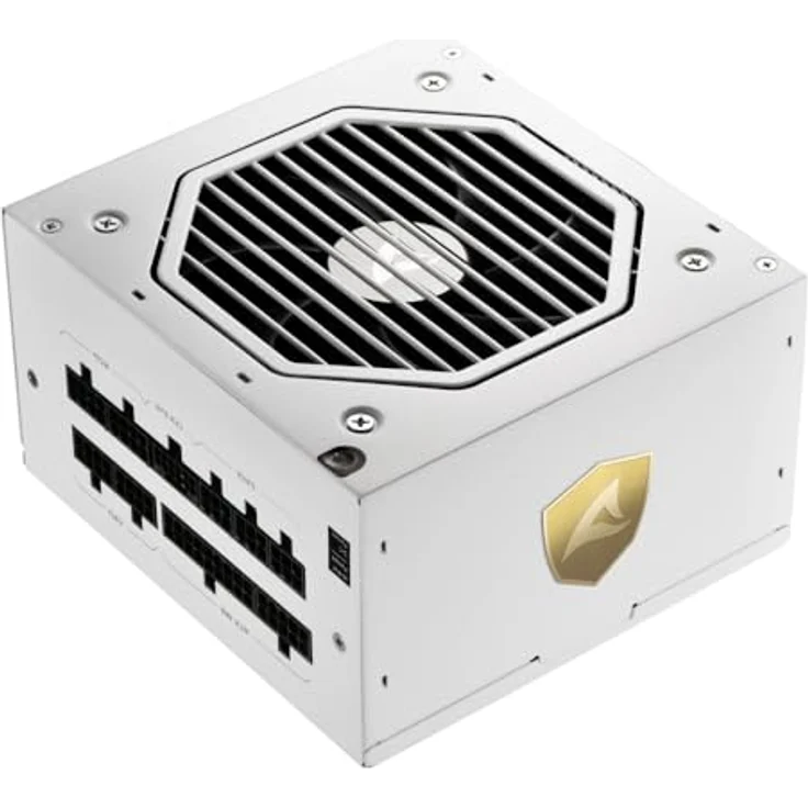 Sharkoon Rebel P20, 1000W Vollmodulares Netzteil mit Cybenetics Gold-Zertifizierung, weiß, leiser 120-mm-Lüfter mit Zero-RPM-Modus – Bild 3
