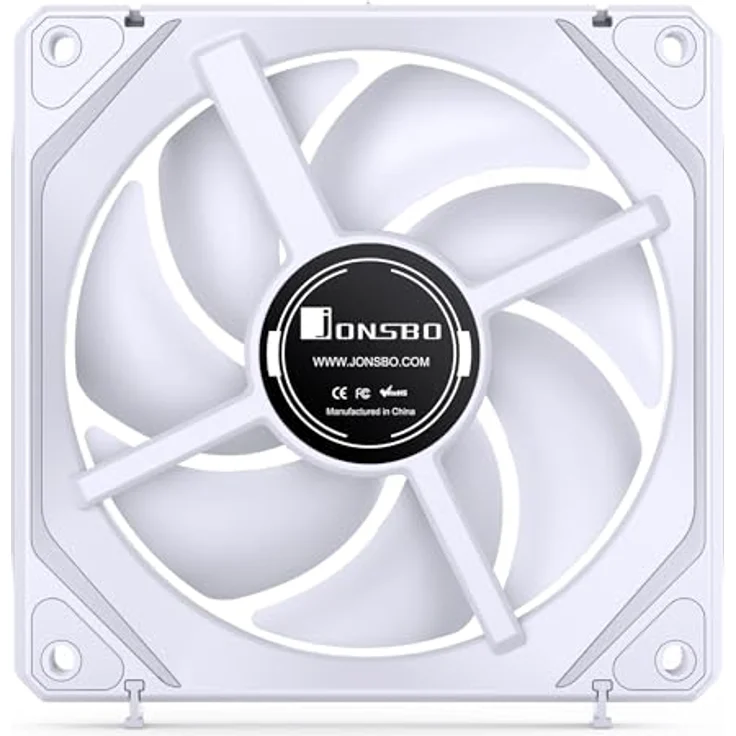 Jonsbo ZL-120WR Gehäuselüfter, Reverse Blade, PWM, ARGB - 120mm, weiß. 3er-Pack – Bild 6