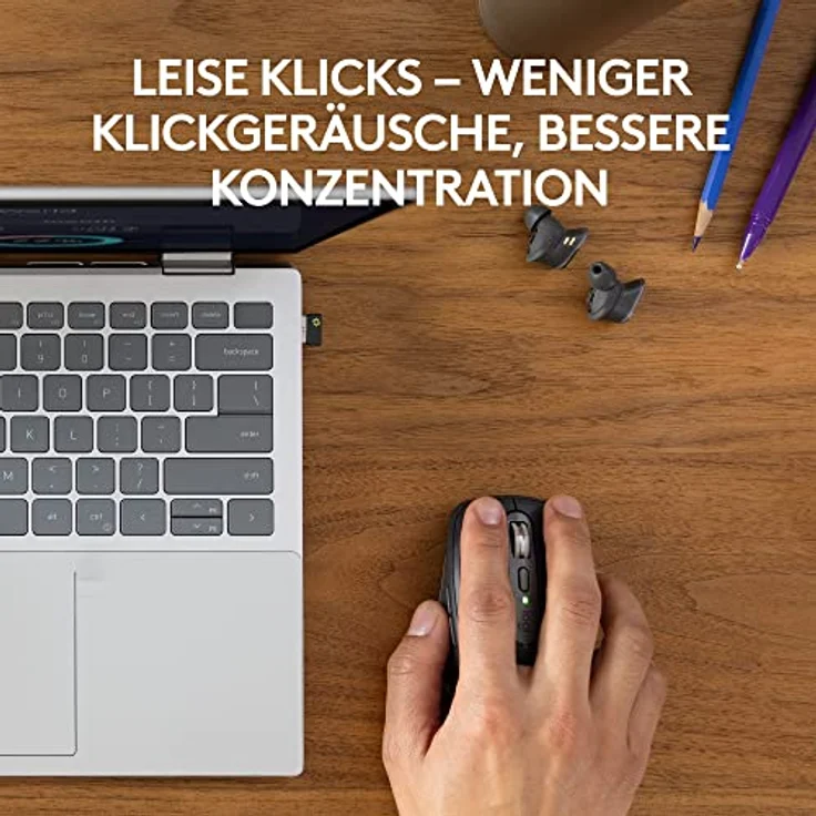 Logitech MX Anywhere 3S for Business – Kabellose Maus für Unternehmen, für Windows/Mac/Chrome/Linux, Bluetooth, leise Klicks, sicheres Logi Bolt, kompakt, 8K DPI, MagSpeed Scrollen - Graphit – Bild 4