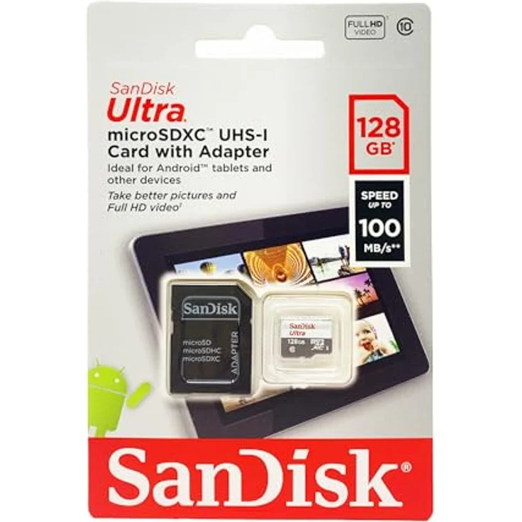 SanDisk Ultra Android microSDXC 128GB bis zu 80 MB-Sek Class 10 Speicherkarte + SD-Adapter – Bild 3