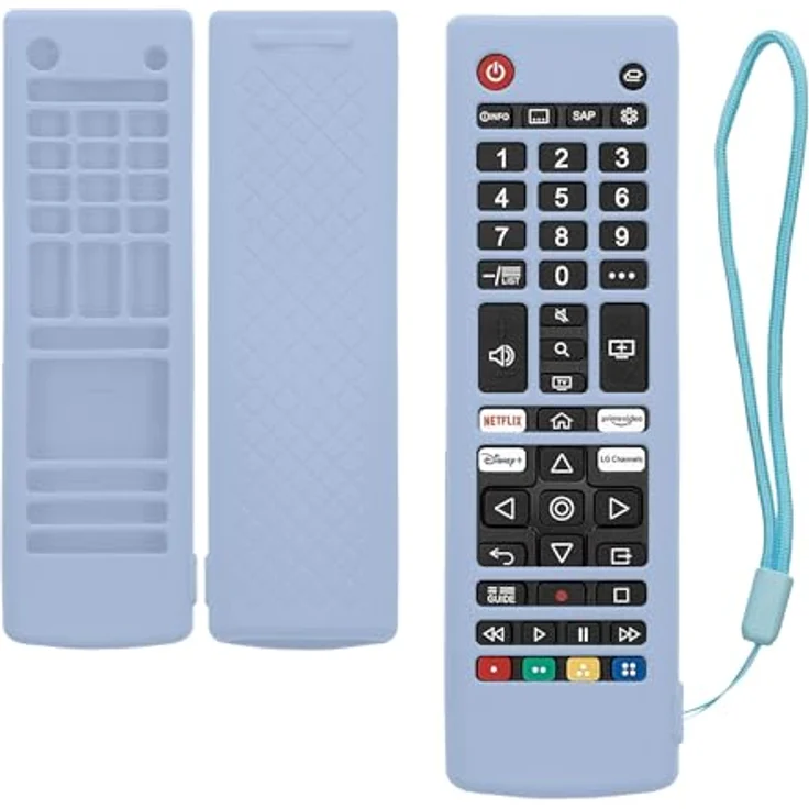 kwmobile Smart TV AKB Hülle Universal-Fernbedienung, Silikon Case, blau – Bild 8