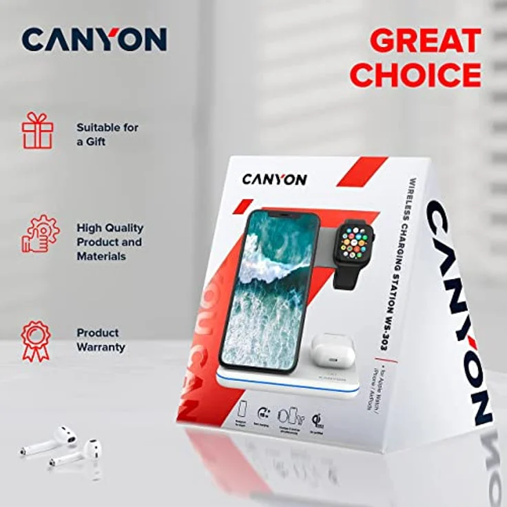 Canyon Ladegerät Wireless Dock 3in1 QI für Apple 15W white – Bild 5