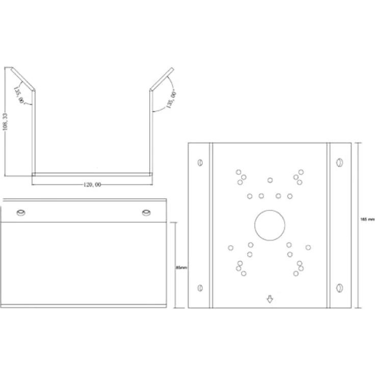Foscam Eckhalterung FABCB1, Schwarz, Wandmontage für Überwachungskameras SD8EP/SD8P/SD4/SD4H/SD2X, wetterfest und werkzeuglose Installation, 600g – Bild 3
