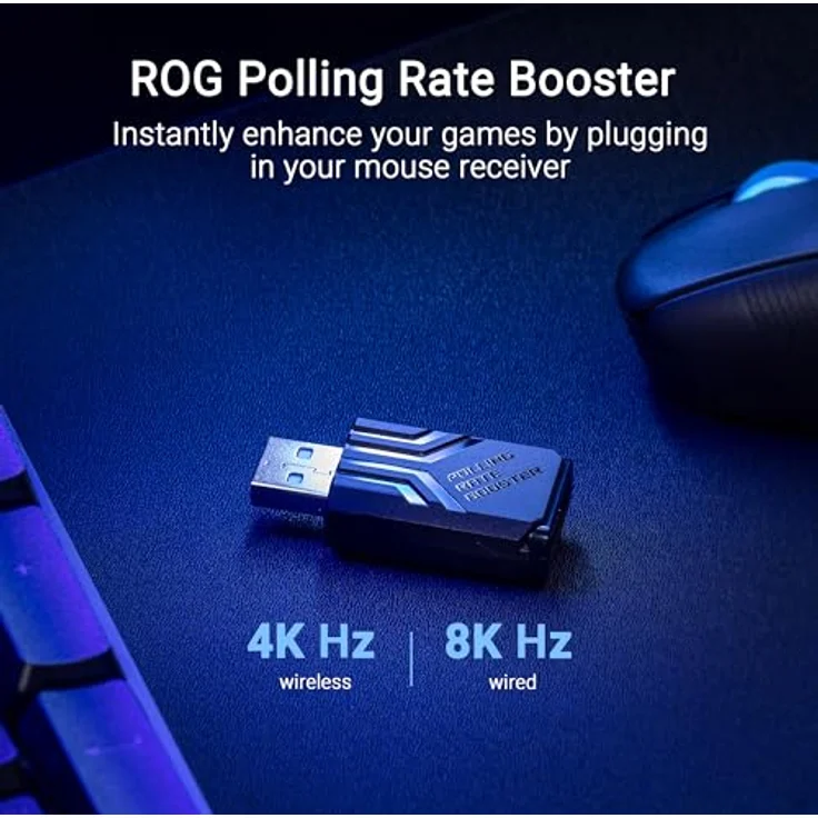 ASUS ROG Keris II Ace Wireless AimPoint Black Gaming Maus (ergonomisch, optischer Sensor ROG AimPoint Pro, 42.000 DPI, ROG Optical Micro Switches, USB, Bluetooth, 2,4-GHz-HF ROG SpeedNova, schwarz) – Bild 4