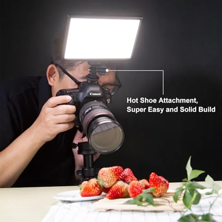 VILTROX L116T Dimmbar LED-Videoleuchte 3300K-5600k Farbtemperatur Studioleuchte Fotoleuchte für DSLR Kameras und Videokameras (ohne Batterie) – Bild 9