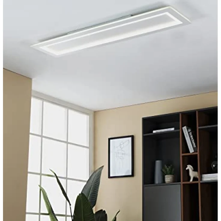 EGLO connect.z Smart Home LED Deckenleuchte Padrogiano-Z, ZigBee, Alexa Sprachsteuerung, 120x30 cm, RGB, dimmbar, Weiß – Bild 3