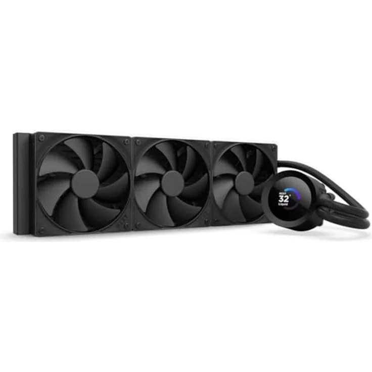 NZXT Kraken Plus 360, CPU Wasserkühler mit drei 120 mm Lüftern und maximaler Drehzahl von 2000 U/min, schwarz – Bild 1