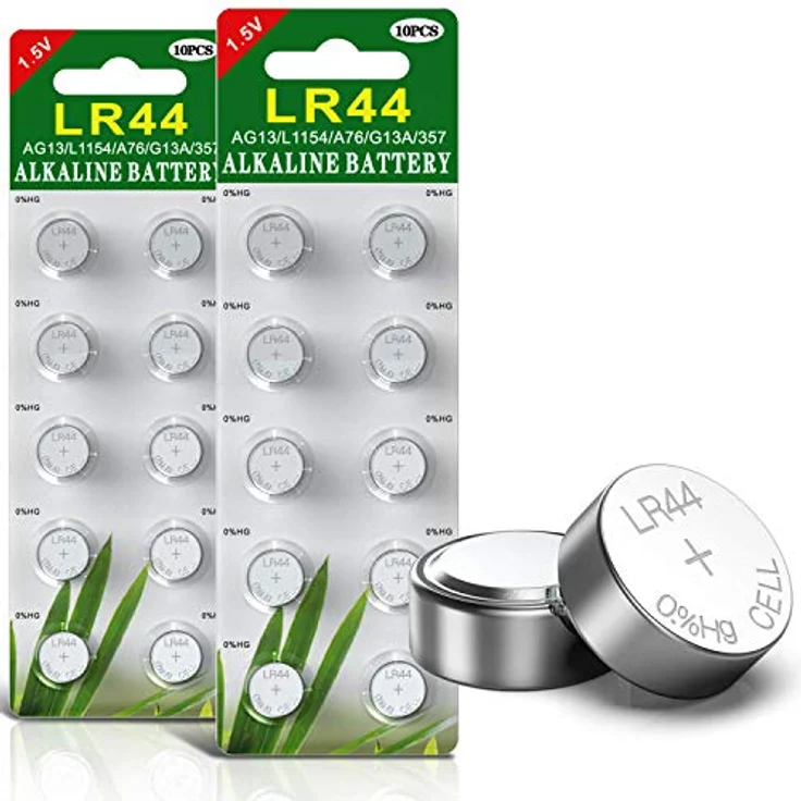 GutAlkaLi AG13 LR44 1.5V Alkaline Knopfzelle Batterien, 20 Stück, quecksilberfrei, hohe Kapazität 155 mAh – Bild 1