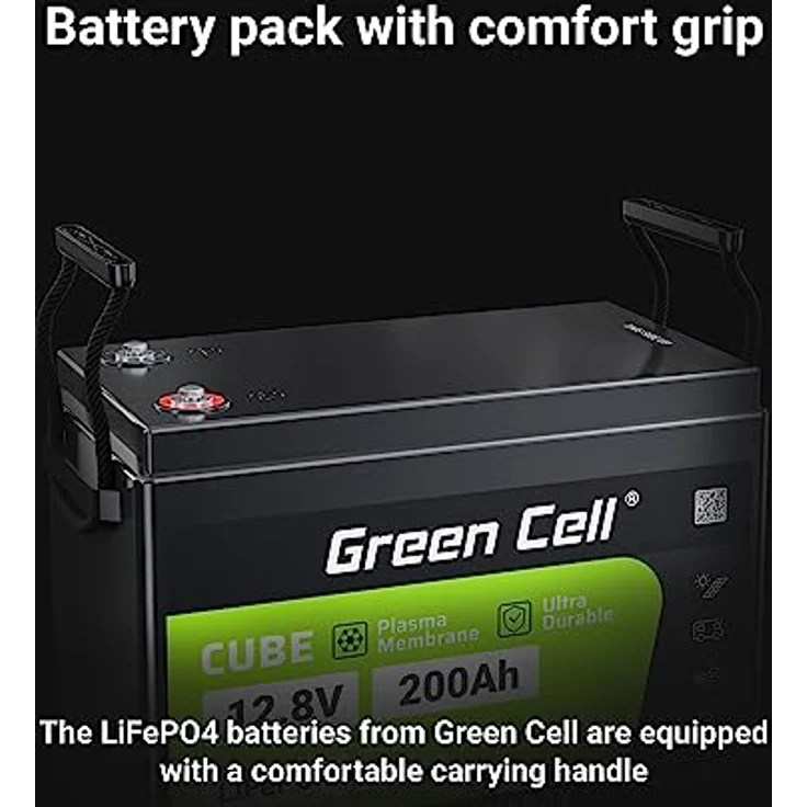 Green Cell LiFePO4-Akku CAV04S, 12,8V 200Ah, langlebig, hohe Effizienz, 3000+ Ladezyklen, ideal für Solar- und Camping-Anwendungen – Bild 7