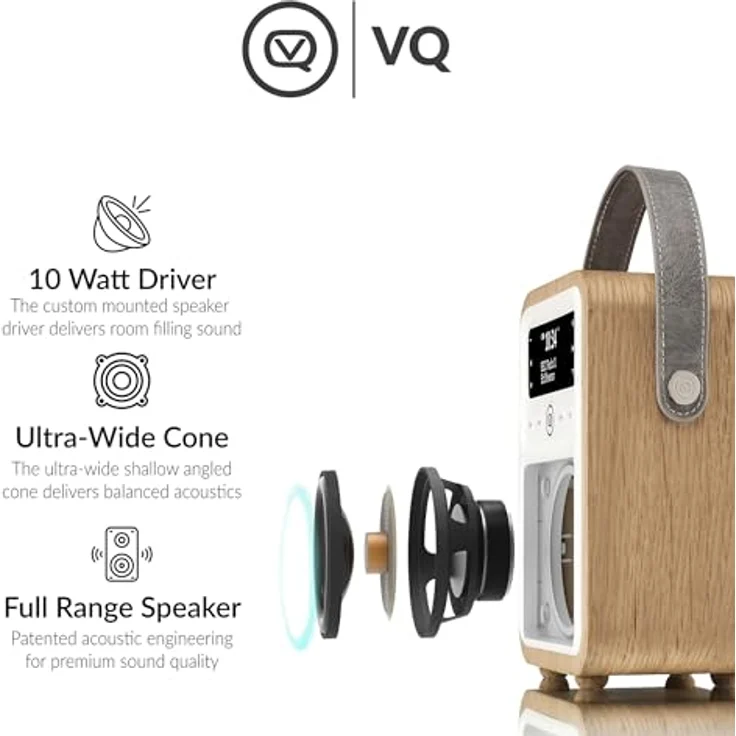 VQ VQ-MONTY-OK Monty Radio w/Bluetooth Eiche – Bild 5