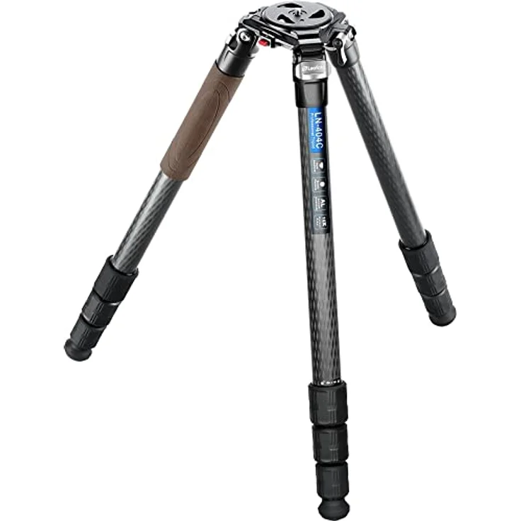 LEOFOTO Carbon-Dreibeinstativ LN-404C Mountain, leicht und steif aus Carbon, sehr hohe Tragkraft – Bild 1
