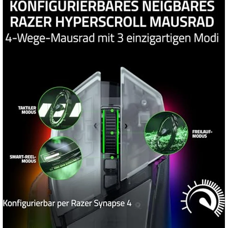 Razer Basilisk V3 Pro 35K, Kabellose und kabelgebundene Gaming-Maus, Weiss – Bild 2
